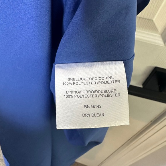 Gal Meets Glam Seraphina Crisscross Bodice Midi Dress Paris Blue Size 4 - Picture 5 of 6